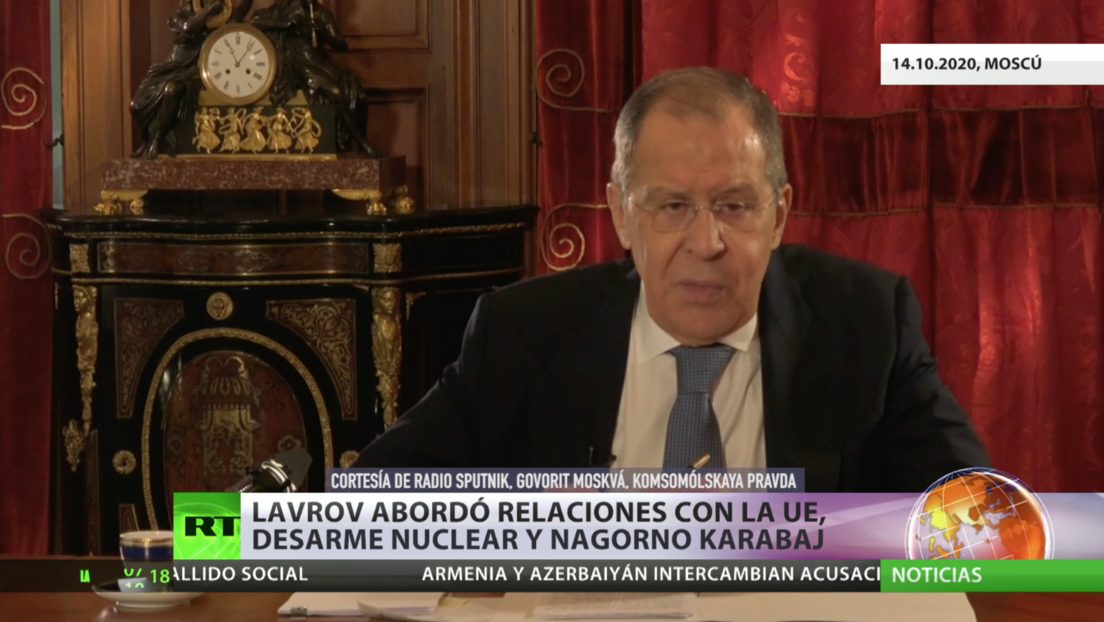 Lavrov habló de las relaciones con la UE, del desarme nuclear y del conflicto en Nagorno Karabaj
