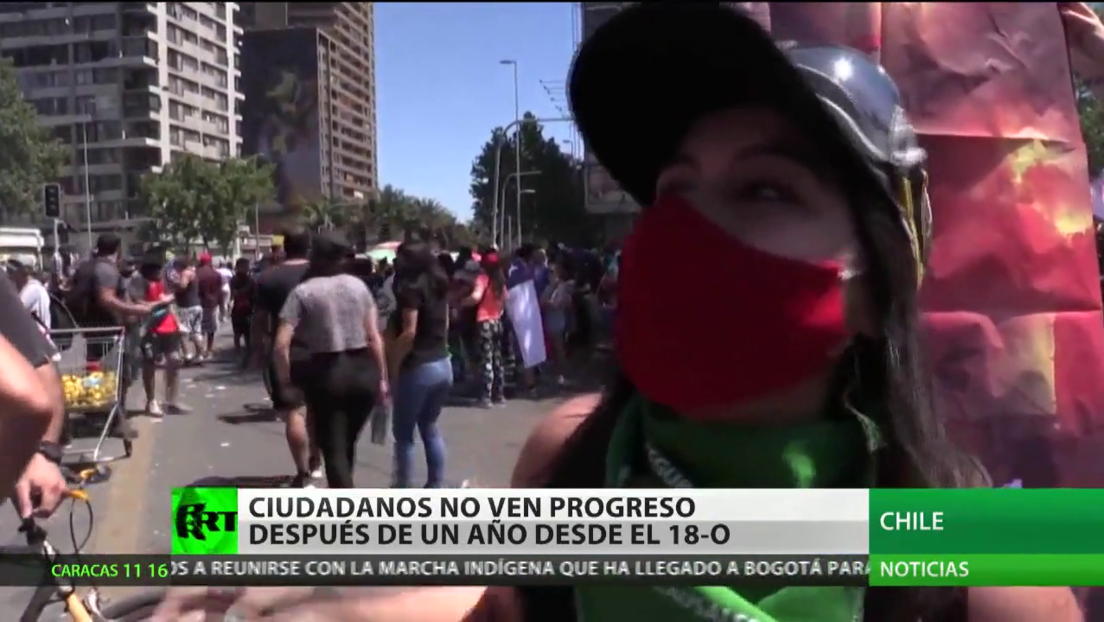 Ciudadanos chilenos no ven el progreso tras cumplirse un año desde el inicio del estallido social