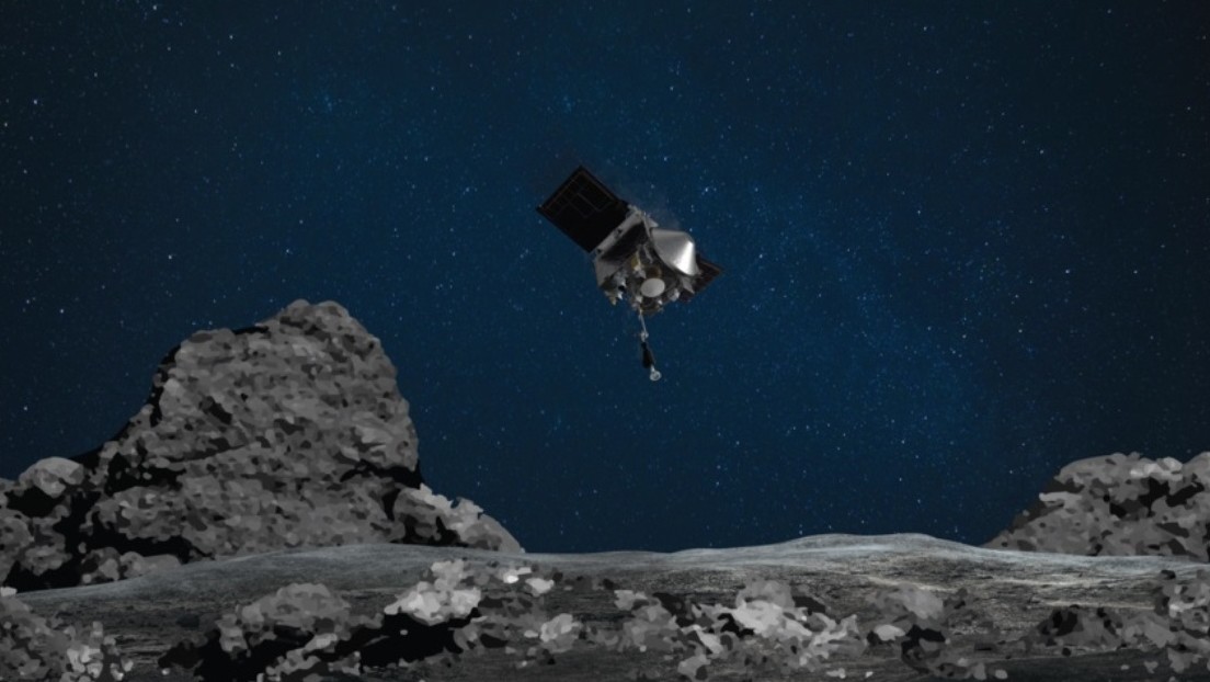 La sonda espacial OSIRIS-REx toma muestras de la superficie del asteroide Bennu por primera vez