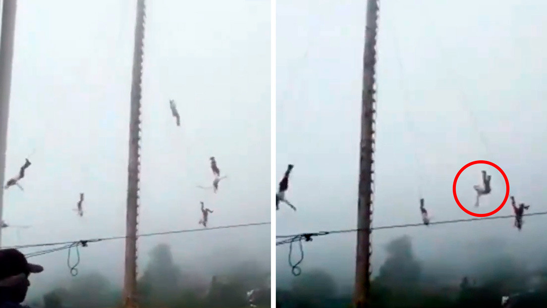 VIDEO: Un danzante cae de una altura de 15 metros mientras realiza una ceremonia ritual en México