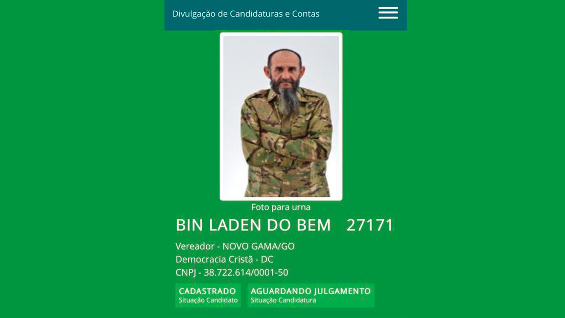 'Bin Laden Do Bem' o 'Donald Trump Bolsonaro': los nombres más excéntricos de los candidatos a las municipales de Brasil