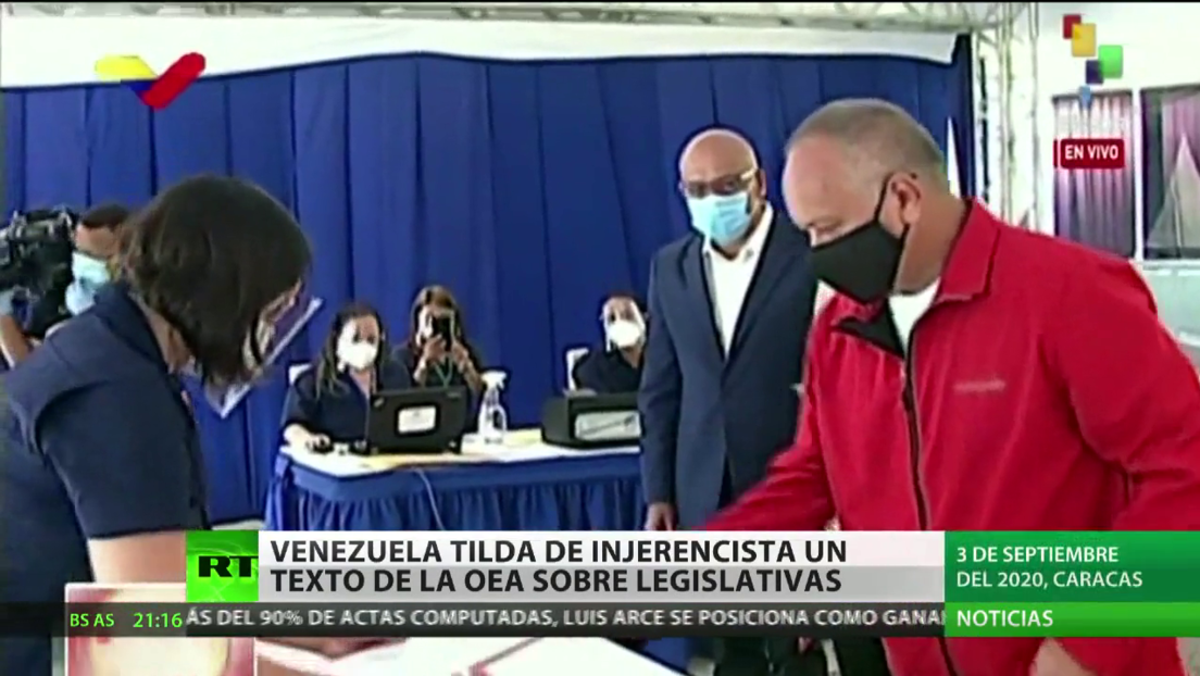 Venezuela rechaza como "injerencista" una resolución de la OEA sobre sus comicios legislativos