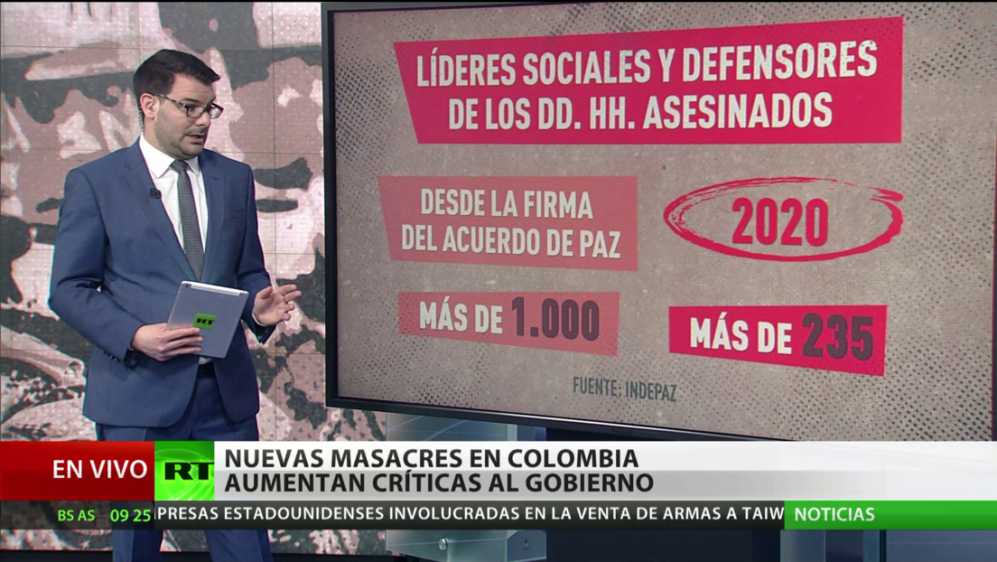 Nuevas masacres en Colombia aumentan las críticas al Gobierno de Duque