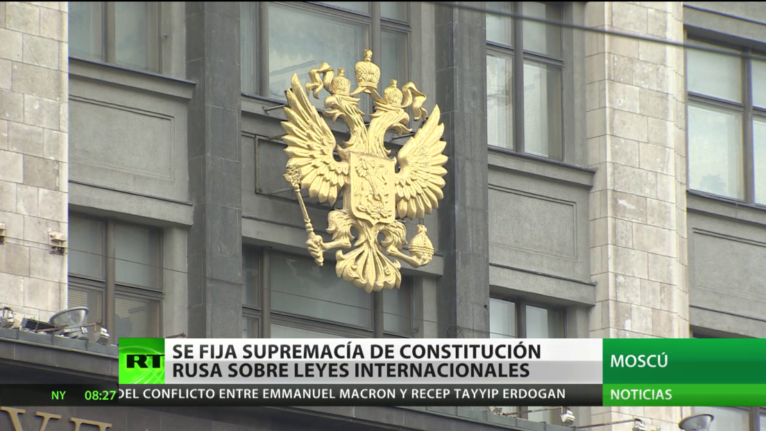 La Cámara baja del Parlamento de Rusia aprueba la supremacía de su Constitución sobre las leyes internacionales