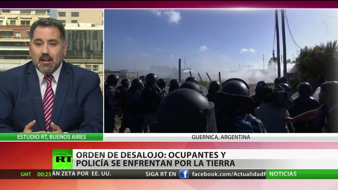 Argentina: La Policía desaloja con gases lacrimógenos a ocupantes ilegales de tierras en Guernica