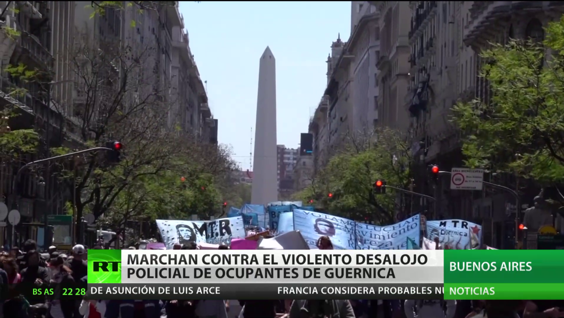 Argentina: Marchas contra el violento desalojo policial de ocupantes de Guernica
