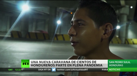 Una nueva caravana de cientos de hondureños parte a EE.UU. en plena pandemia