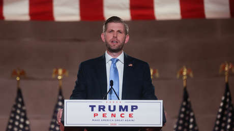 "Es un verdadero guerrero": Eric Trump, tercer hijo del presidente, pide a sus seguidores que recen por su padre