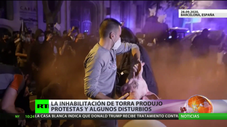 España: La inhabilitación de Quim Torra desata protestas y algunos disturbios en Cataluña