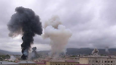 VIDEO: Azerbaiyán lanza un nuevo ataque con proyectiles en la capital de Nagorno Karabaj