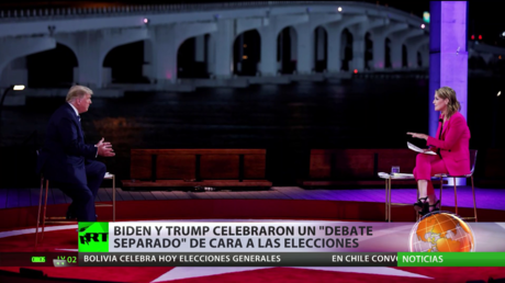 Biden y Trump celebran debates separados a pocos días las elecciones presidenciales en EE.UU.
