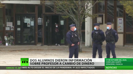 Descubren que dos alumnos recibieron dinero a cambio de información sobre el profesor que fue decapitado en Francia