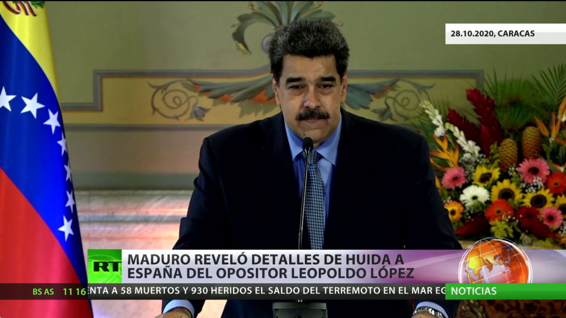 Maduro reveló detalles de la huida a España del opositor venezolano Leopoldo López