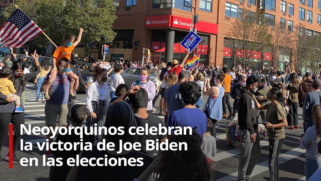 VIDEO: Neoyorquinos celebran la victoria de Joe Biden en las elecciones