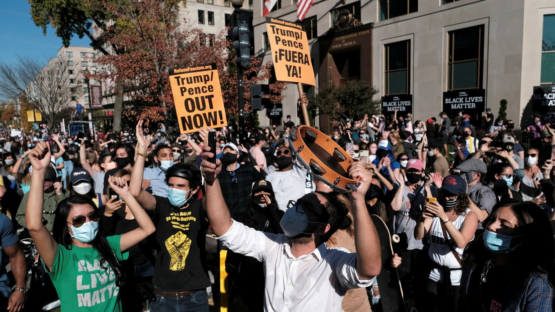 VIDEO: Las calles de Washington se inundan para celebrar la victoria de Biden