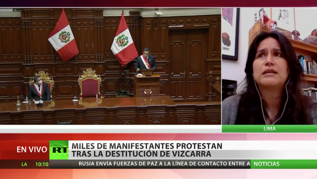 Manuel Merino, jefe del Congreso peruano, asume el cargo de presidente interino
