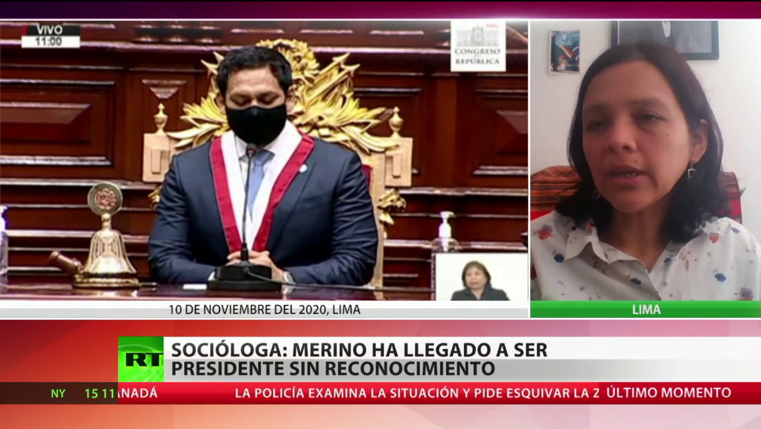 Experta: Merino, un presidente "sin reconocimiento" en Perú