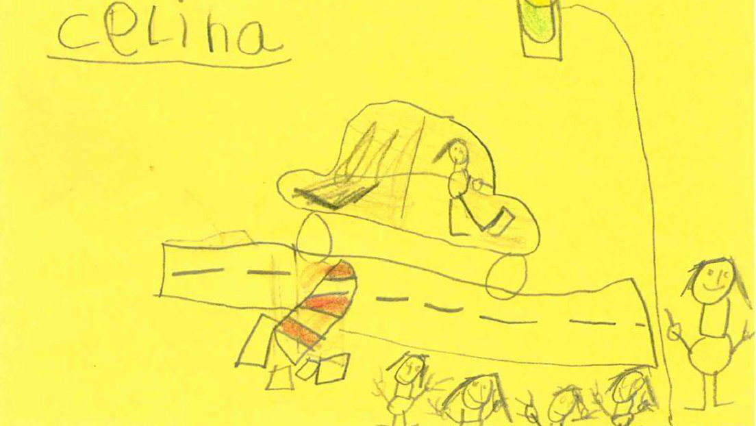 FOTOS: Niños de 6 años presencian un accidente con coche a la fuga y sus dibujos se convierten en parte de la investigación policial