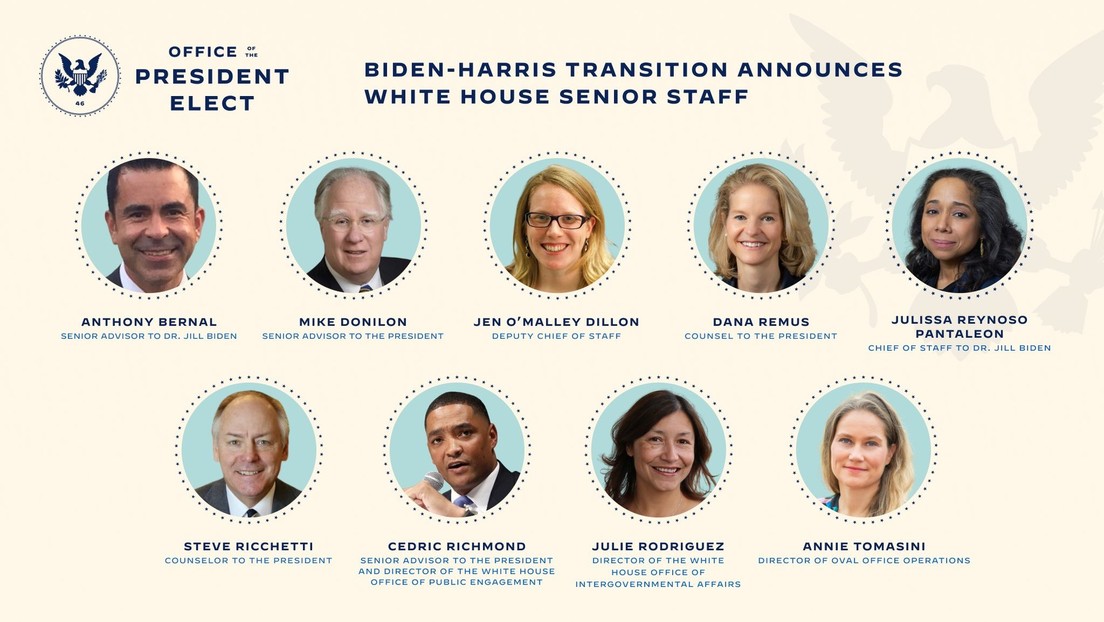 Joe Biden anuncia quiénes serán sus futuros asesores y altos funcionarios en la Casa Blanca