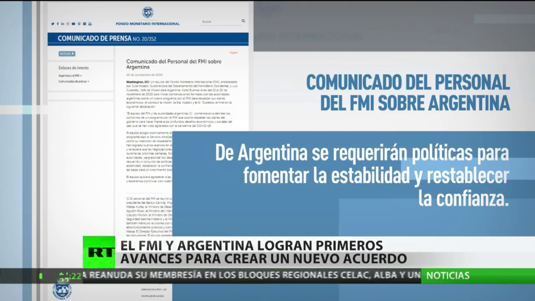 FMI y Argentina logran primeros avances para un nuevo acuerdo