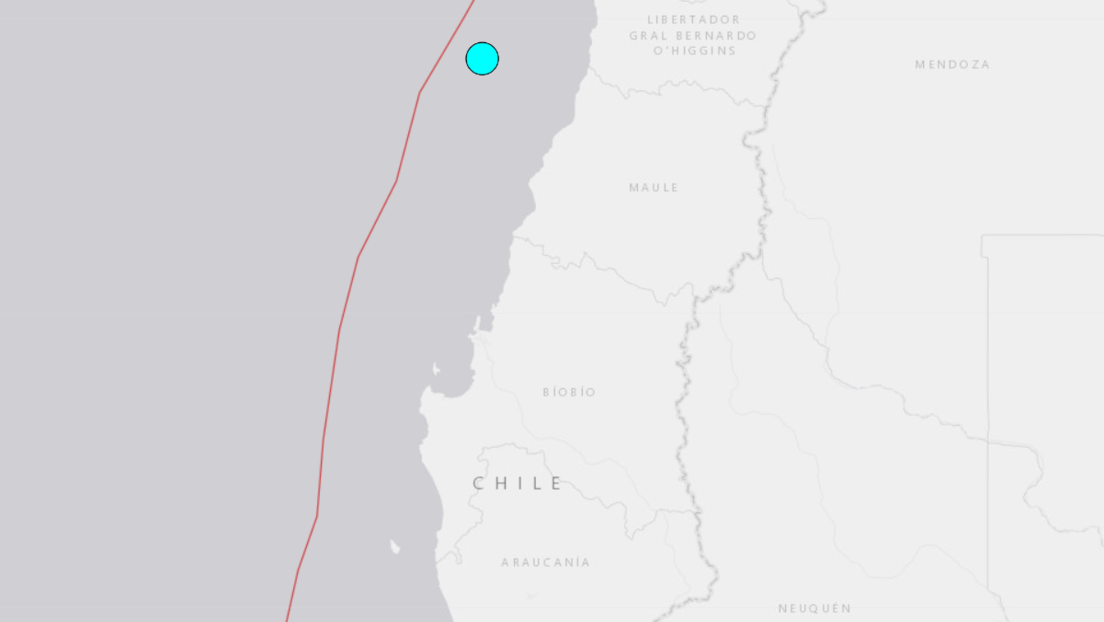 Se registra un temblor de magnitud 6,1 en la zona central de Chile
