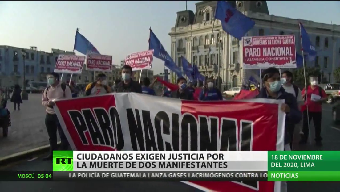 Ciudadanos exigen justicia por la muerte de dos manifestantes en Perú