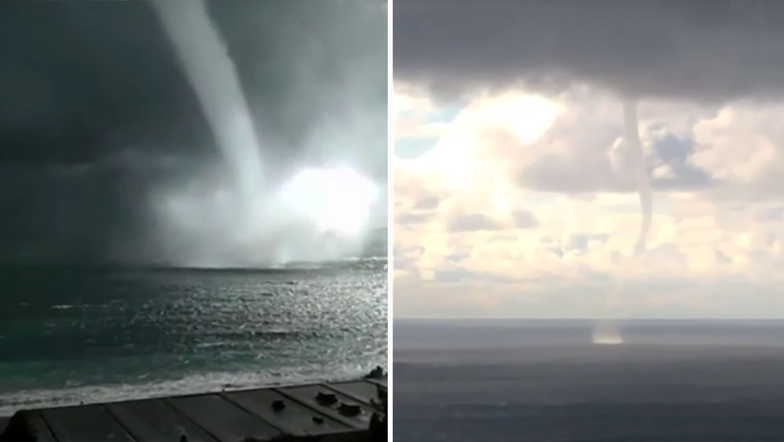 VIDEO: Captan inusuales tornados marinos sobre las costas del mar Negro