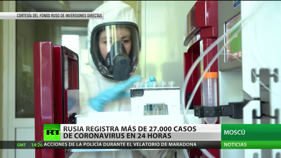 Rusia registra más de 27.000 casos de covid-19 en las últimas 24 horas