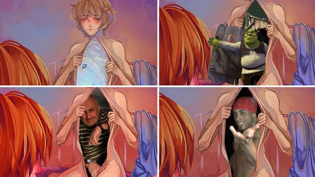 Una artista publica un dibujo sobre el mundo interior y lo convierten en meme, 'metiendo' dentro del protagonista a Shrek y Alien