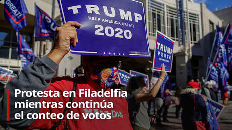 VIDEO: Protesta en Filadelfia mientras continúa el conteo de votos