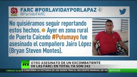 Otro exguerrillero de las FARC asesinado en Colombia: ya son 242
