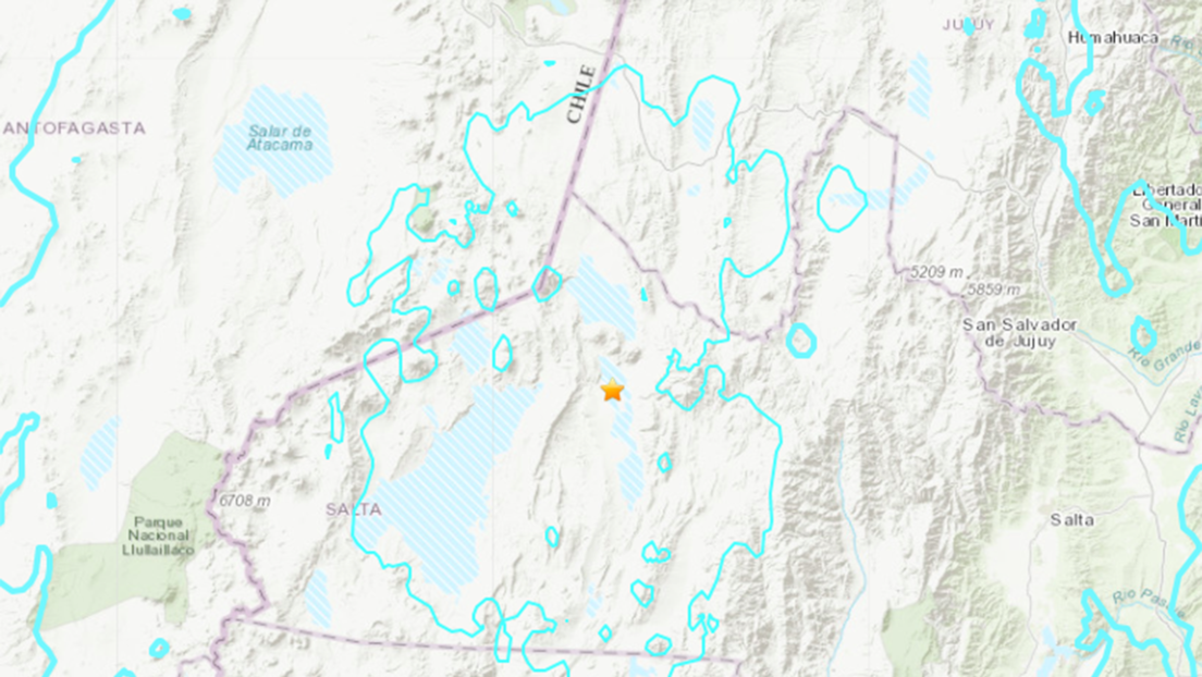 Un sismo de magnitud 6,4 se registra en la provincia argentina de Salta, cerca de la frontera con Chile