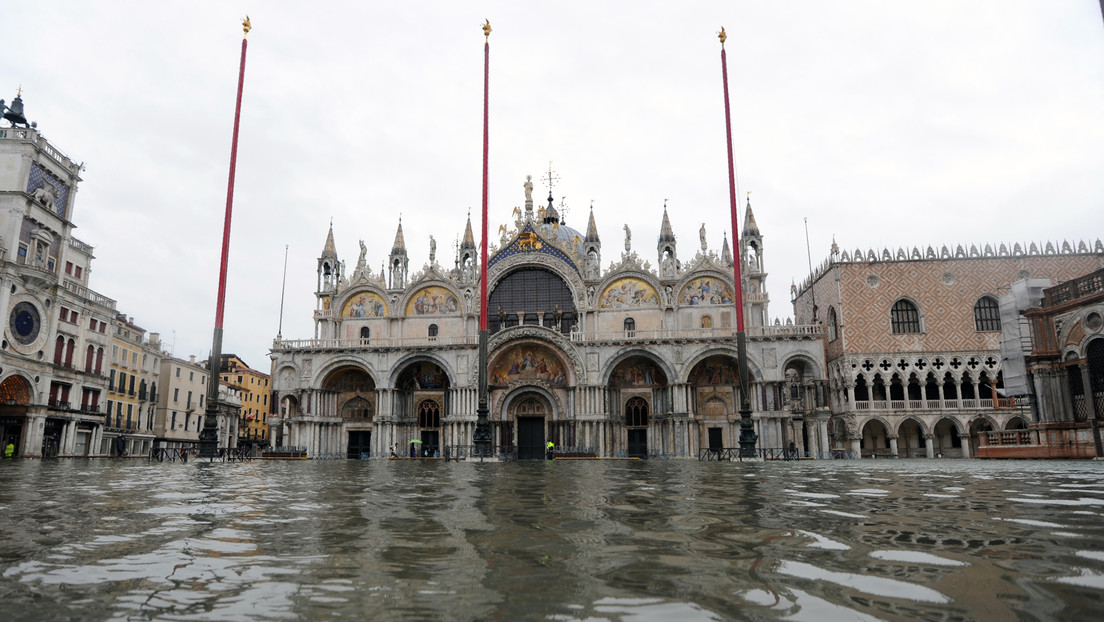 Venecia se inunda otra vez porque no se activó el nuevo sistema de barreras inflables (VIDEOS, FOTOS)