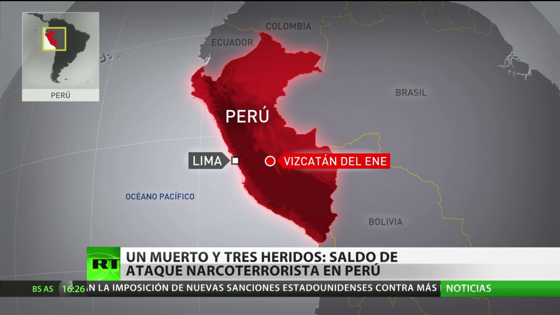 Un muerto y tres heridos en un ataque "narcoterrorista" contra la Marina en Perú