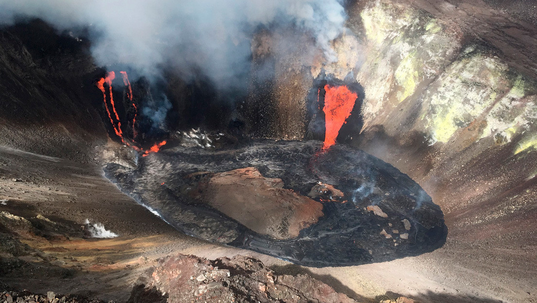 La erupción volcánica en Hawái deja un lago de lava visible desde el espacio