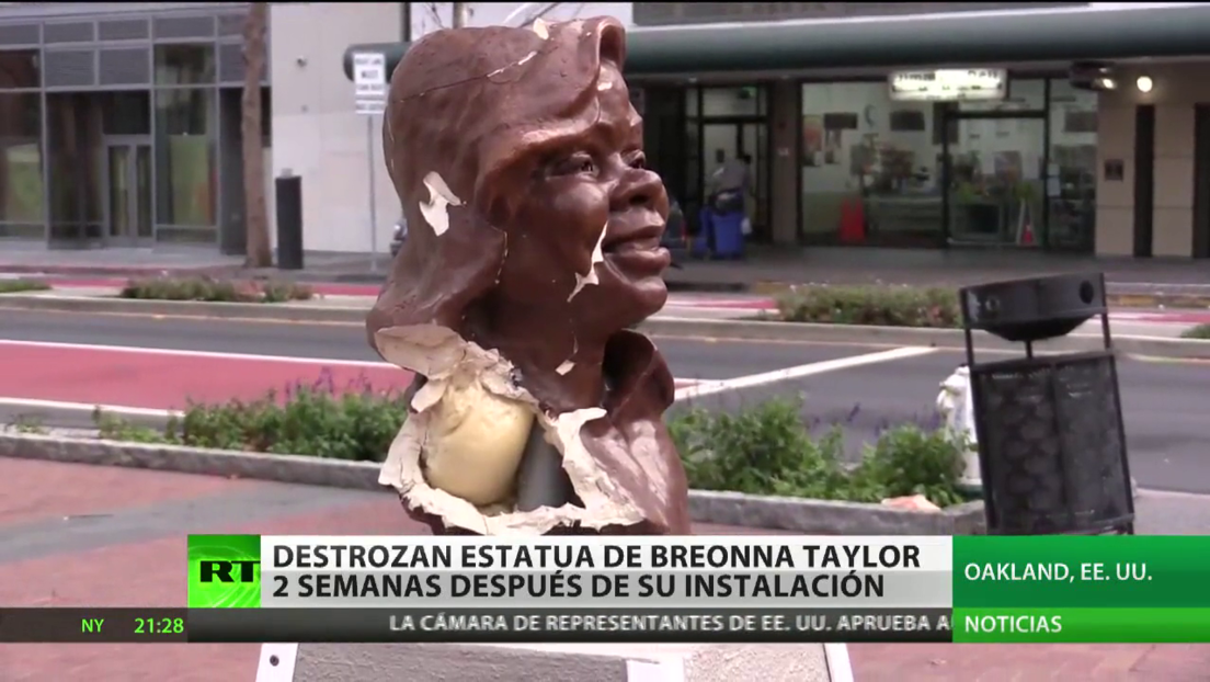 Destrozan estatua de Breonna Taylor apenas dos semanas después de su instalación