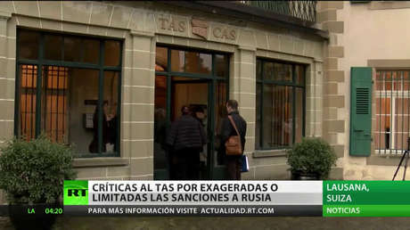 Críticas al TAS por las sanciones por dopaje contra Rusia