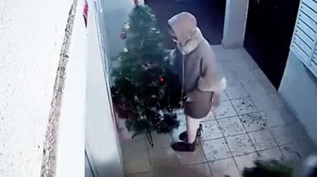 Un 'intercambio' abusivo: roban un árbol de Navidad y dejan algo a cambio