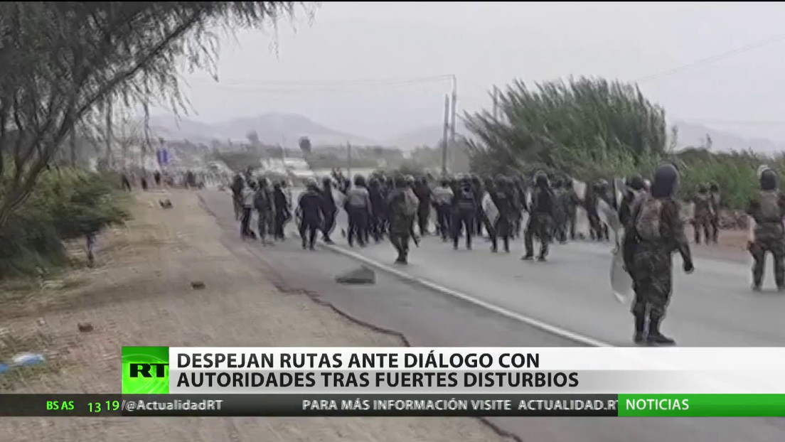 Despejan rutas ante un diálogo con las autoridades tras fuertes disturbios en Perú
