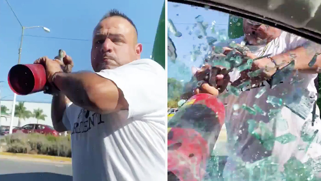 VIDEO: Un conductor de autobús agrede con un extintor a un hombre que le pide no arrojar basura a la vía en Jalisco