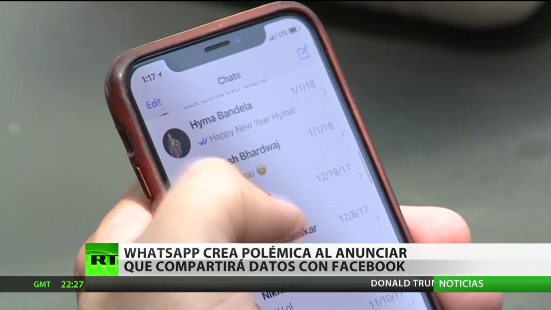 WhatsApp crea polémica al anunciar que compartirá datos de usuarios con Facebook