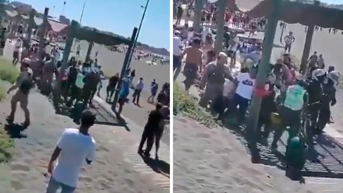 VIDEO: Veraneantes se enfrentan a carabineros para evitar la detención de tres narcotraficantes en una playa de Chile