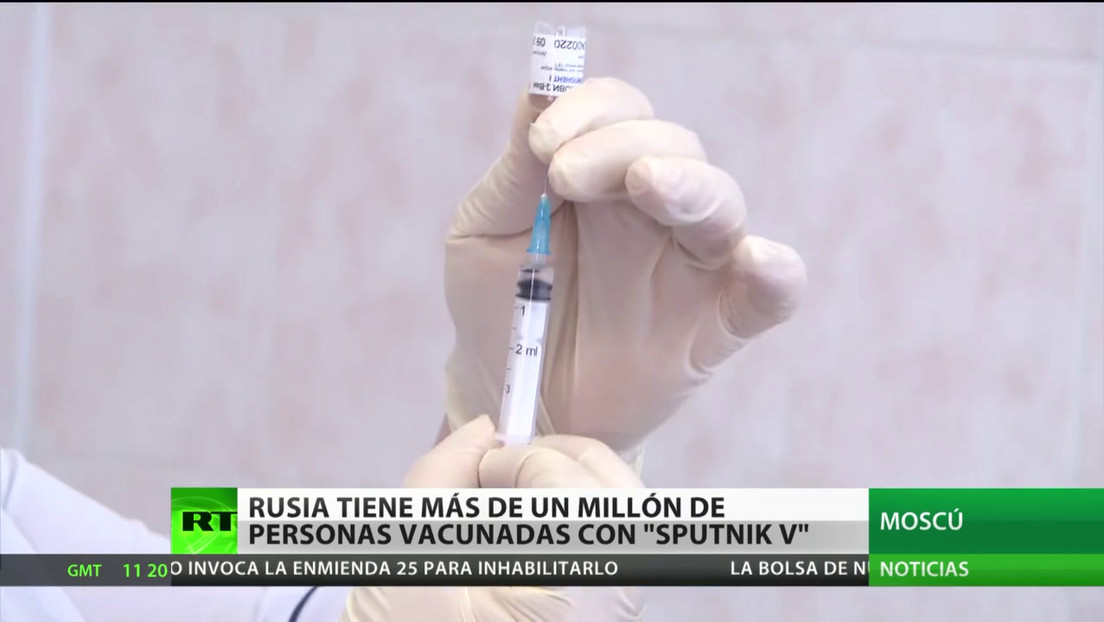 Rusia supera 1 millón de personas vacunadas con Sputnik V