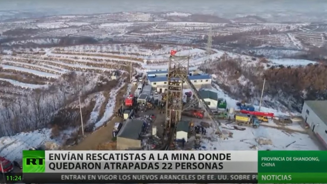 China envía rescatistas a una mina donde quedaron atrapadas 22 personas