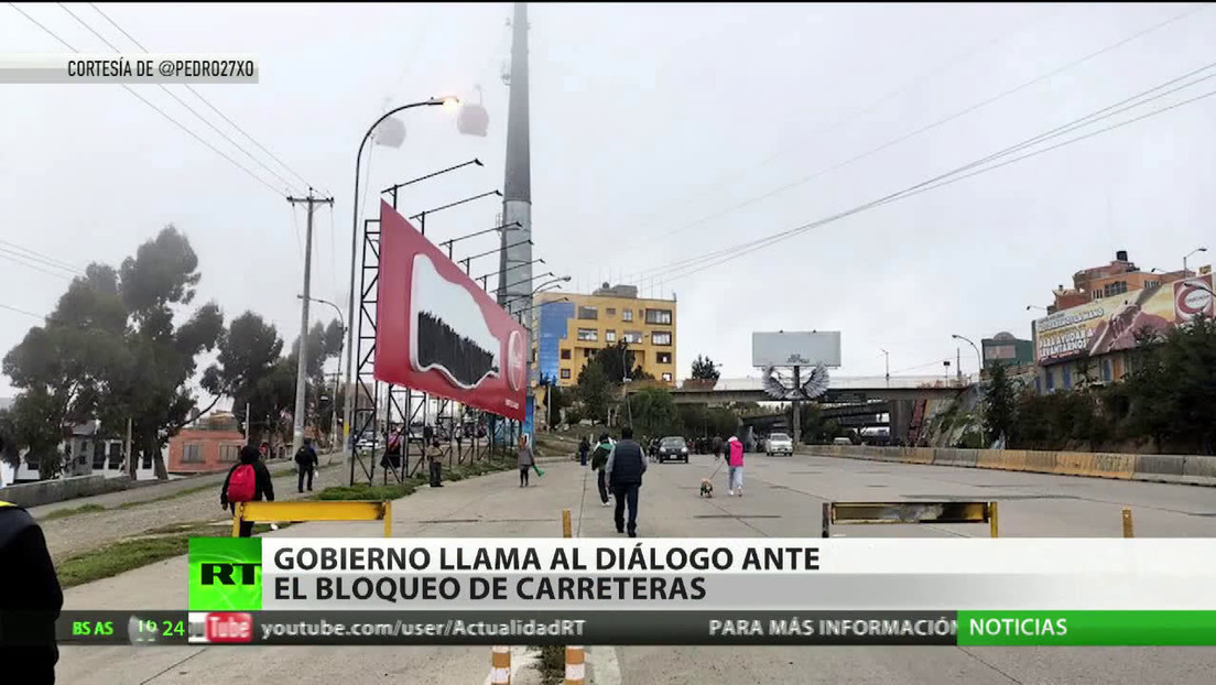 El Gobierno de Bolivia llama al diálogo ante el bloqueo de carreteras