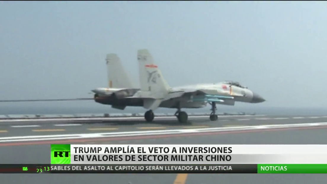 Trump amplía el veto de EE.UU. a inversiones vinculadas con el sector militar chino