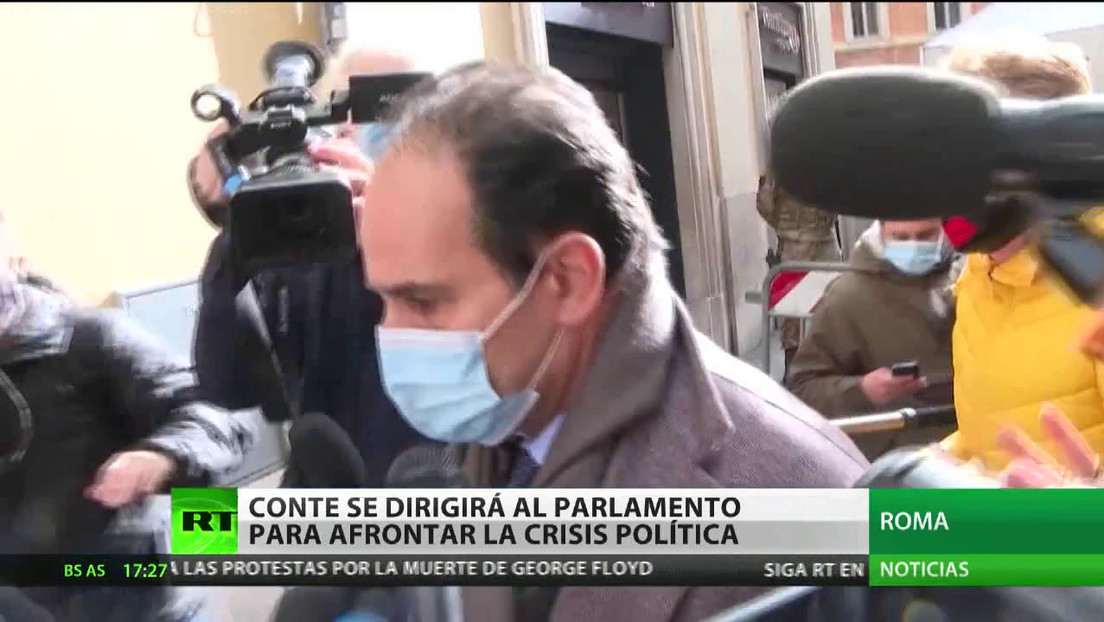 Giuseppe Conte se dirigirá al Parlamento para afrontar la crisis política en Italia