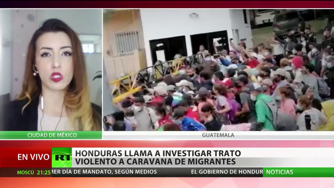 Honduras llama a investigar el trato violento a caravana de migrantes