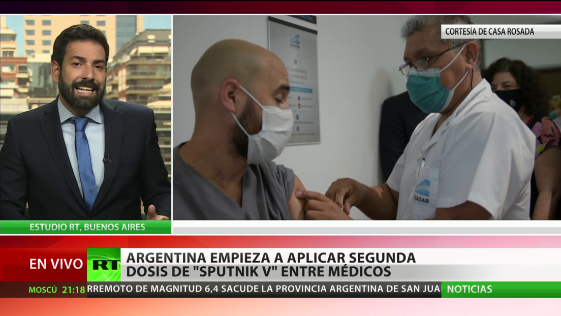Argentina empieza a aplicar la segunda dosis de la vacuna Sputnik V