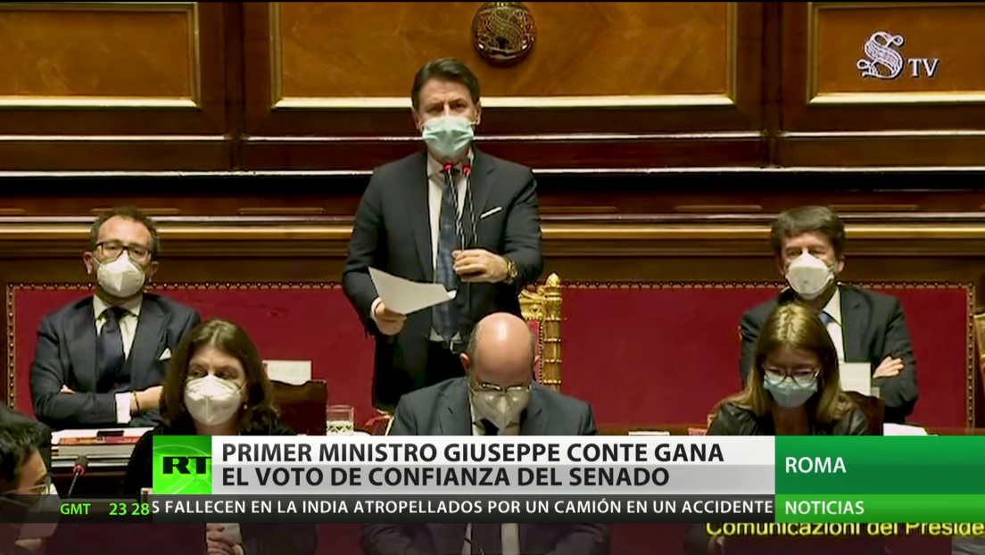 Italia: el primer ministro Giuseppe Conte gana el voto de confianza del Senado y evita la renuncia